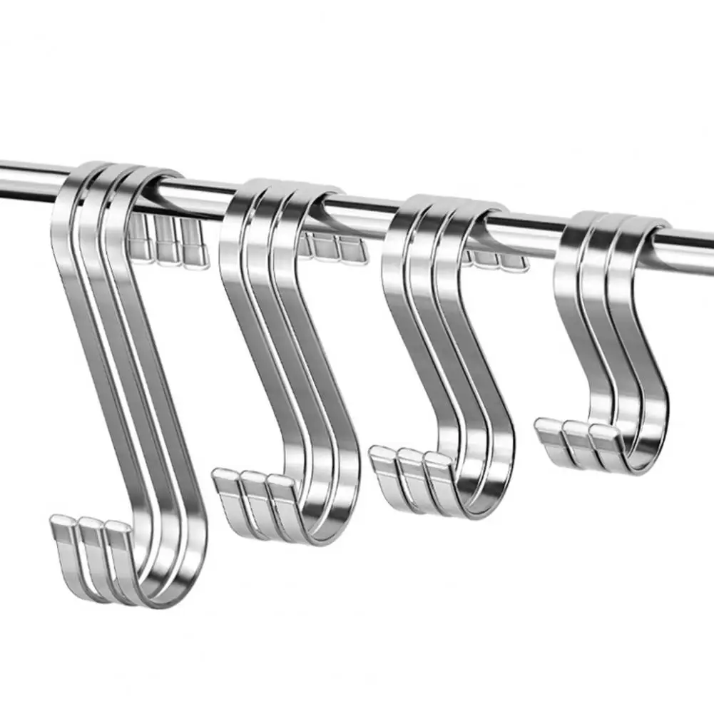 Rack de armazenamento em forma de S para banheiro, conveniente, duradouro, sem soco, sem perfuração, casaco, chapéu