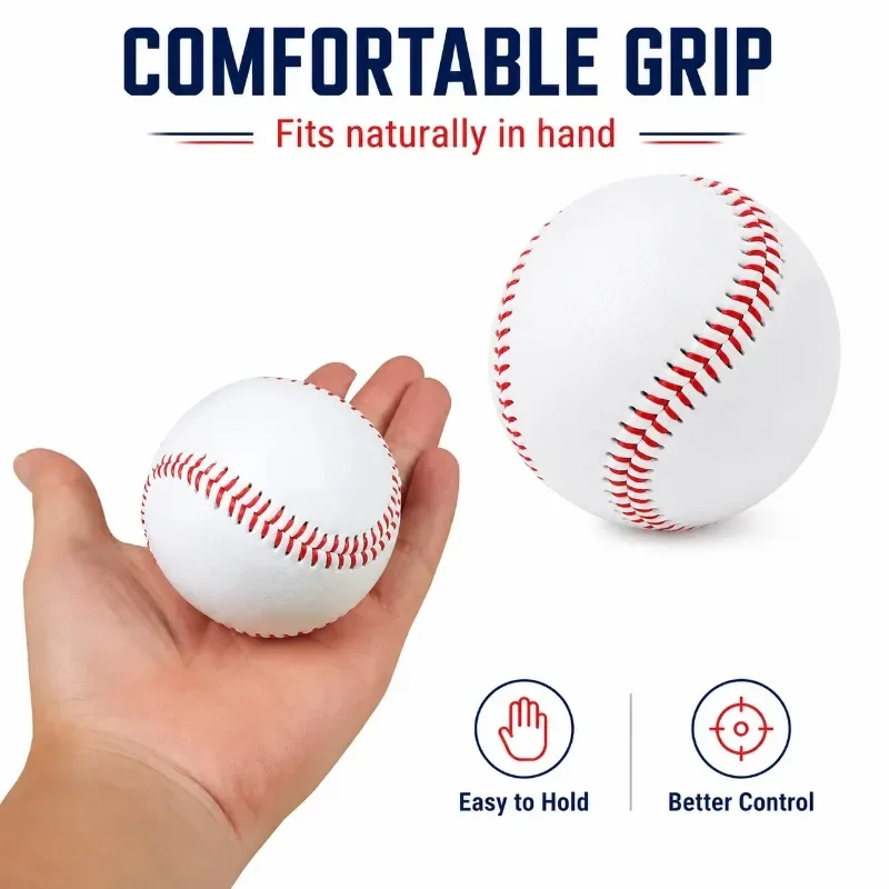 J Durable & Safe Elastic PU Foam Baseball, Indoor & Outdoor Recreation, Lightweight Training Softball, Sports Fitness Equipment