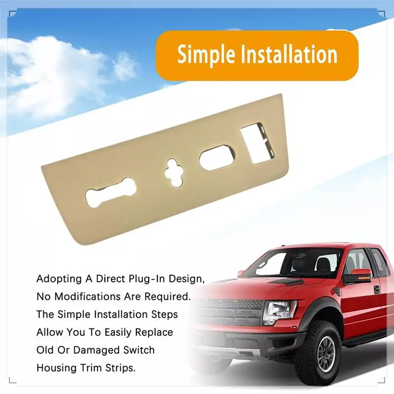 Carcaça do interruptor do assento dianteiro esquerdo do lado do motorista BL3Z-14A706-FA para ford F-150 2011-2014 tampa do painel de guarnição do assento de energia