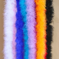 2M Real Natural Turkey Feathers Fluffy Marabou Feather Boa DIY Craft Sewing Trim Hat Costume Decor Wedding Party Accessories