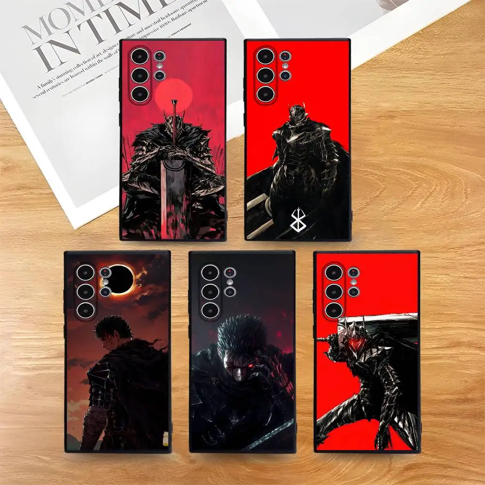 

Anime B-Berserk Guts Phone Case For Phone S Series S21 S22 S23 S24 S25 FE Plus Ultra TPU Soft To Skin-friendly Case