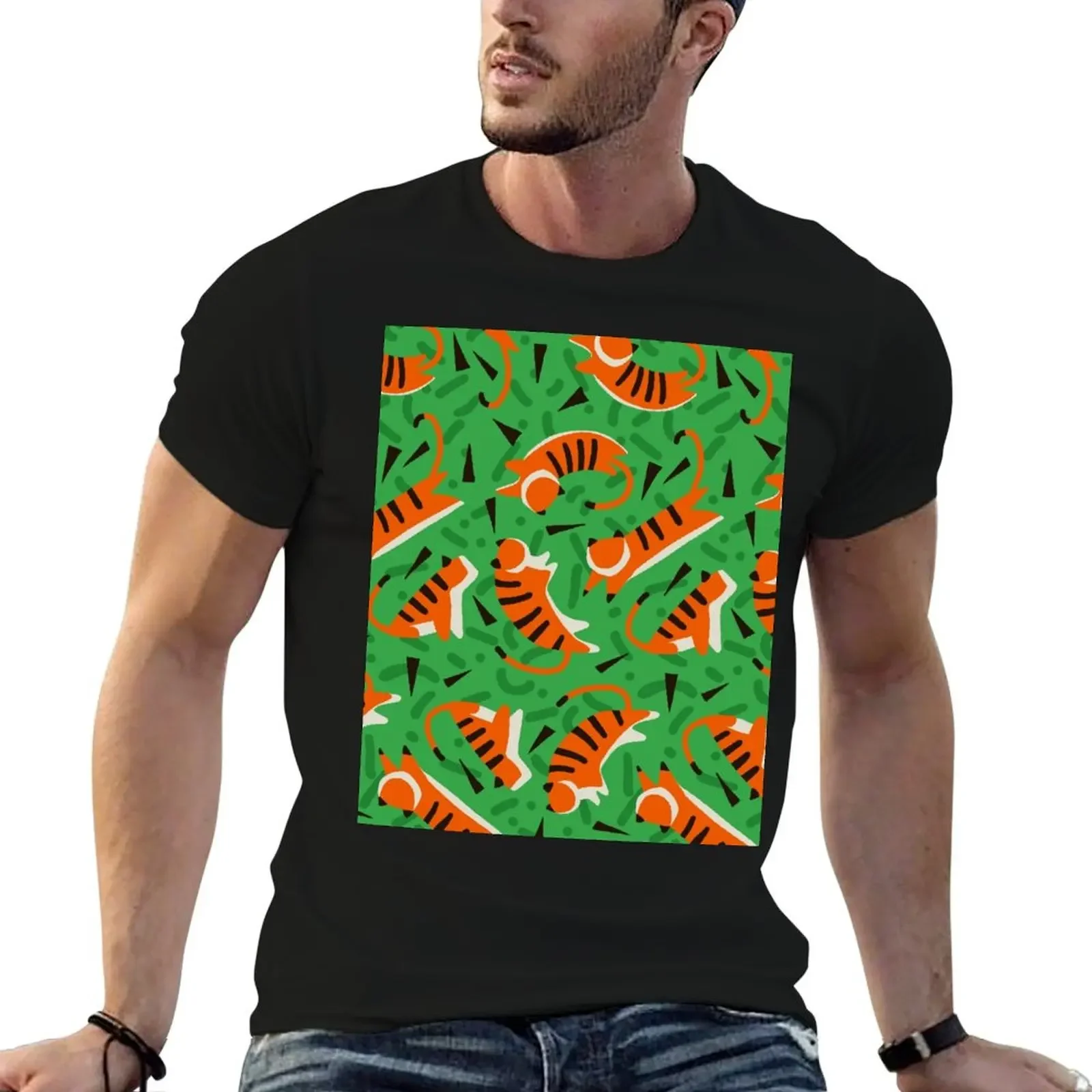 Tiger Jungle T-Shirt oversized t shirt hippie clothes mens graphic t-shirts pack