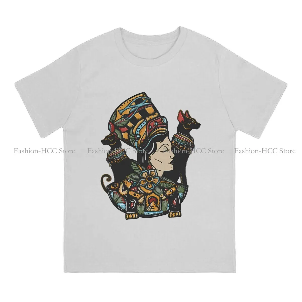 Portrait Queen Round Collar TShirt Ancient Egypt Egyptian Classic Polyester T Shirt Man's Clothes New Design