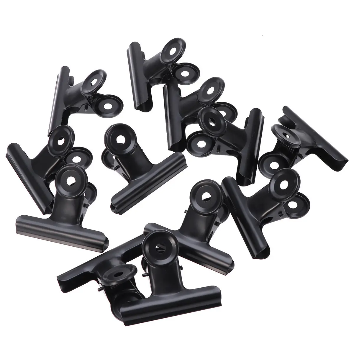 

Набор из 12 металлических зажимов для бумаги из закаленной стали, сверхпрочные, для ежедневного использования, канцелярские принадлежности для документов