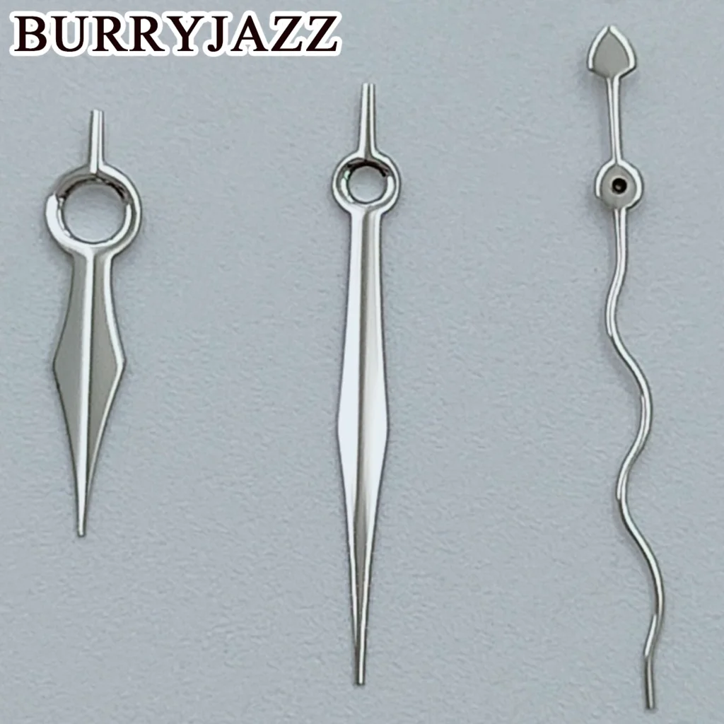 BURRYJAZZ NH35 NH36 NH38 7S26 7S36 4R35 4R36 Watch Hands No Luminous Curly Ripple Watch Hands Silver Gold Rose Gun Watch Hands