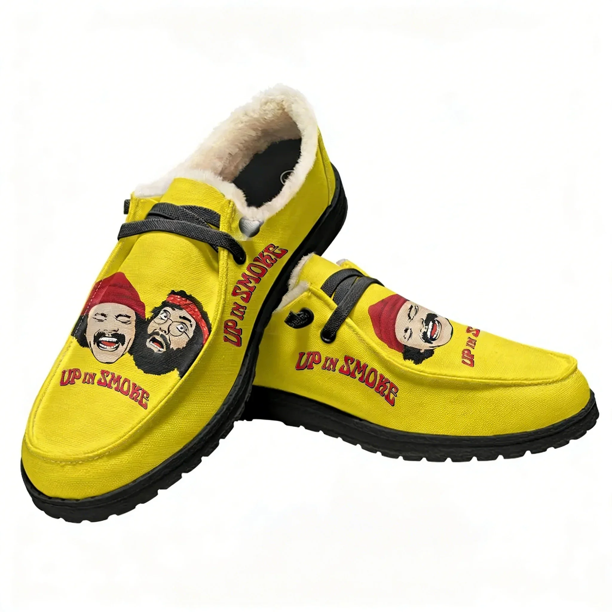 

Теплые бархатные туфли Up in Smoke для мужчин и женщин, легкие, для дома и улицы, с индивидуальным модным принтом, парные туфли на заказ