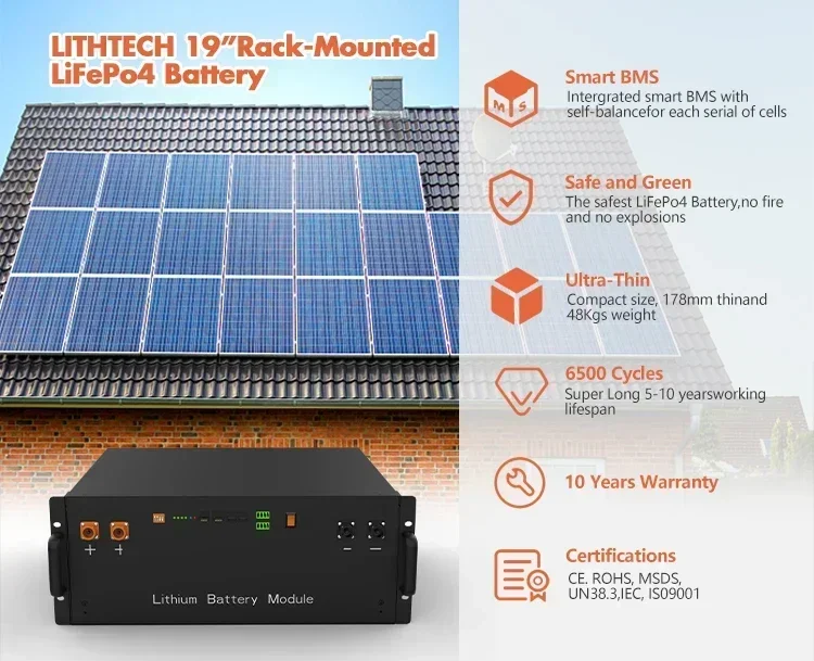 6500 cycle tax-free 16S 100A BMS 51.2V 100Ah 6Kwh solar inverter lithium-ion battery energy storage battery 48V LiFePO4 battery