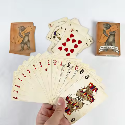 57x72mm Vintage Colourful Bear Playing Cards Limited Edition Collectible Deck Of Cards Entertainment Game Cards for Parties