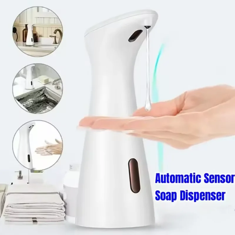 

Automatic Sensor Hand Soap Dispenser, Smart Wash Handpiece, White, High Quality ABS, Waterproof for Bathroom