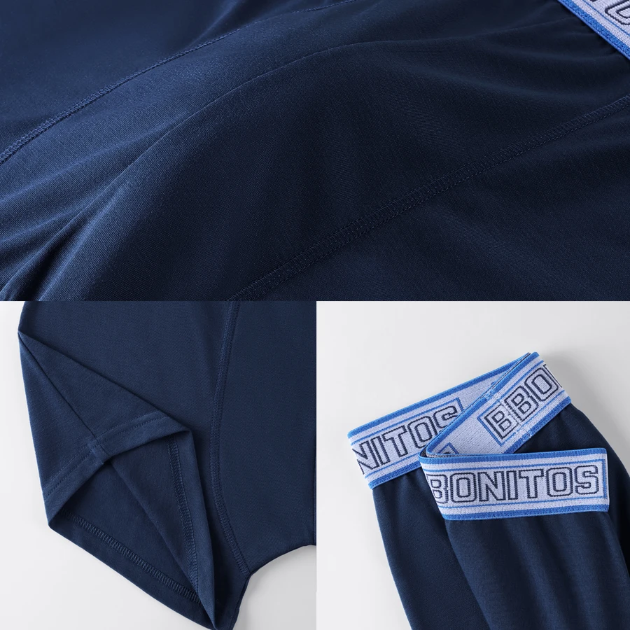 3 pieces/pack Mens Polyester Boxer Briefs Letter Belt Men's Panties New Boxers Underwear For Man Shorts Sexy Men Underpants