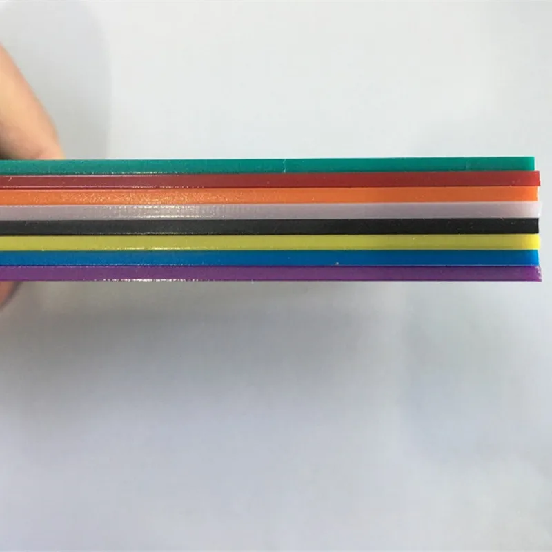 J582 9 Farben 10*20*0,23 cm Bunte Opacitas Acryl Platte Plexiglas Blatt Kunststoff Bord DIY Modell