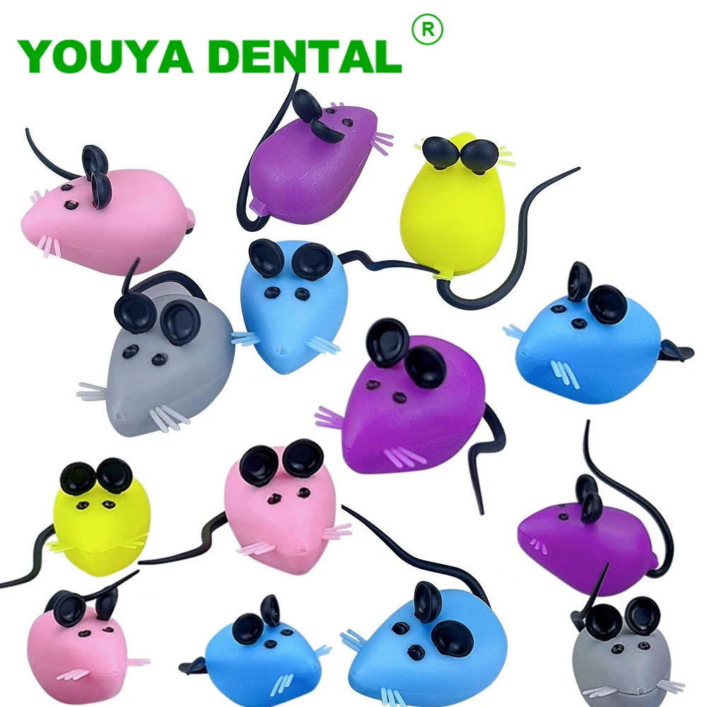 100pcs Baby Tooth Box 3D Mouse Shape Milk Teeth Box Children'S Souvenir Save Case Kids Tooth Collection Storage Boxes Container