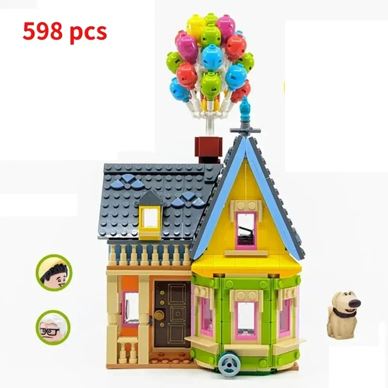 Stock Up Flying House Tour Figures Moc Contrution Compatible 43217 Building Blocks Bricks Toys Kid Birthday Christmas Gifts