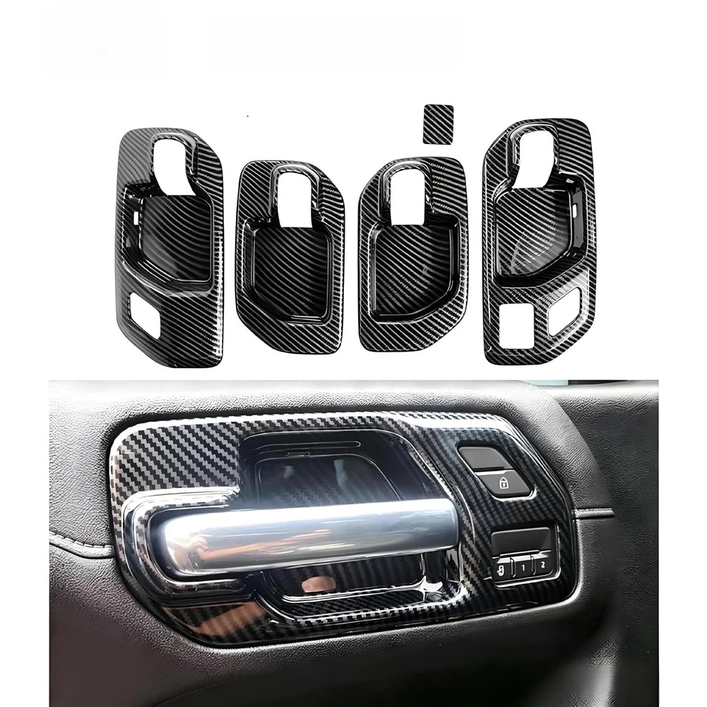 Vehicle Door Bowl Decal Door Handle Sticker Trim For Vehicle Interior Styling Precise Installation Fit Heating Required Adhesion