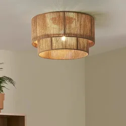 Wabi Sabi rattan ceiling light Handmade Hemp Rope dining light Restaurant Bar Cafe Dining Room Hanging hotel Japanese lamp