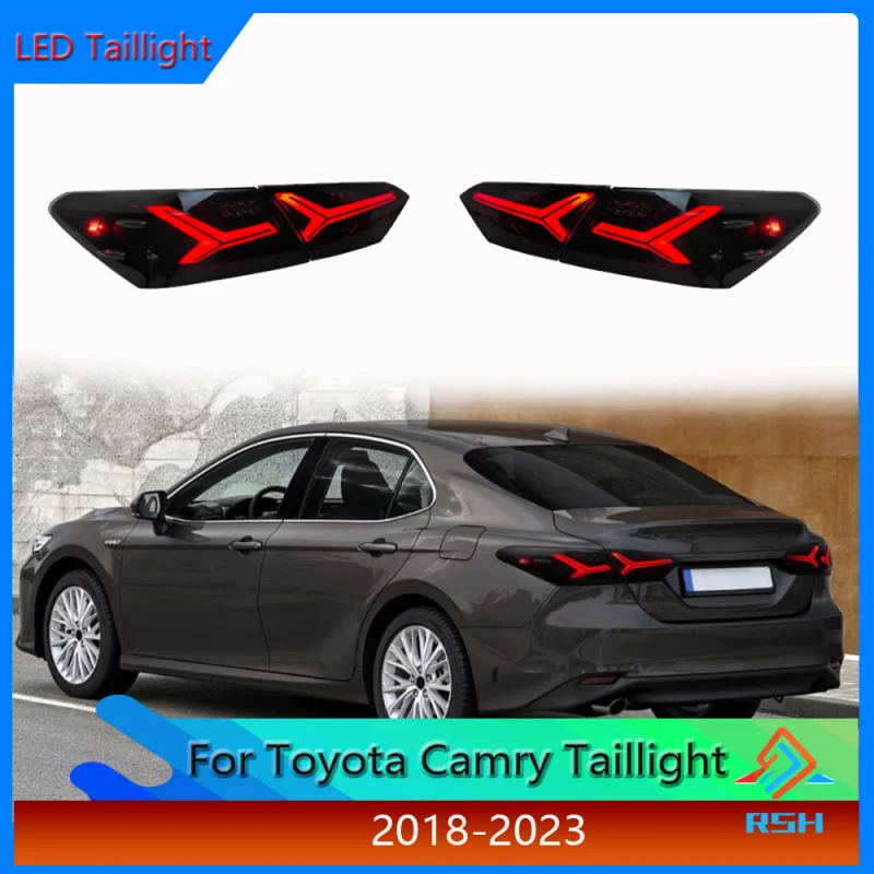 For Toyota Camry Eight-Generation Taillight Assembly 2018-2022 Modified LED Driving Light Water Turn Signal Brake Rear Lamp