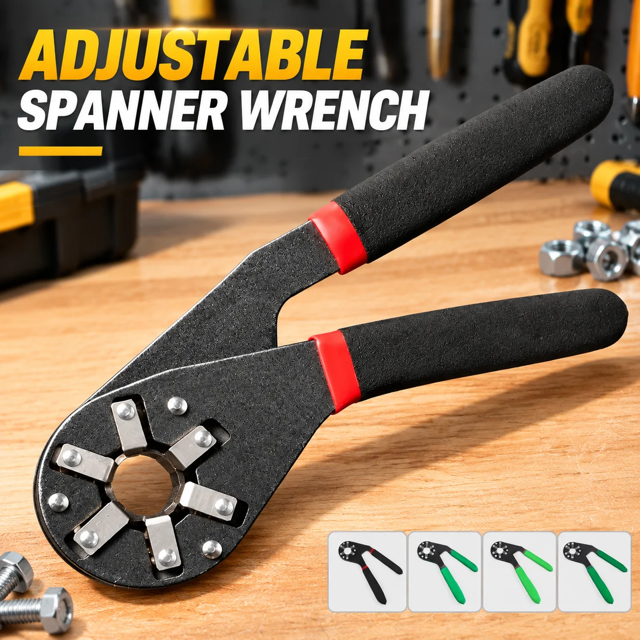 Adjustable Spanner Wrench 6 8 Inch Multi-Purpose Alloy Steel Industrial Manual Hex Key Wrench
