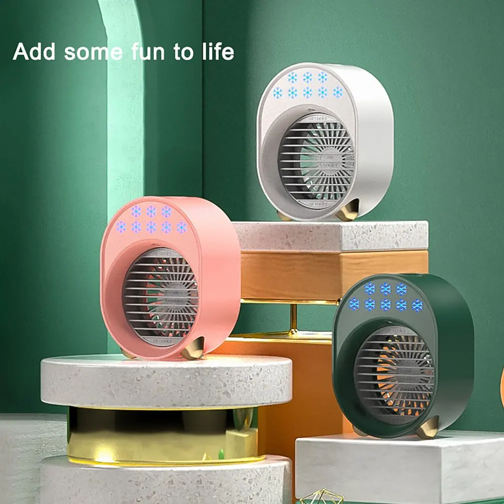 Mini Air Conditioner Portable Fan USB Rechargeable Multifunctional Humidifier For Office Personal Air Cooler For Indoor New 2023