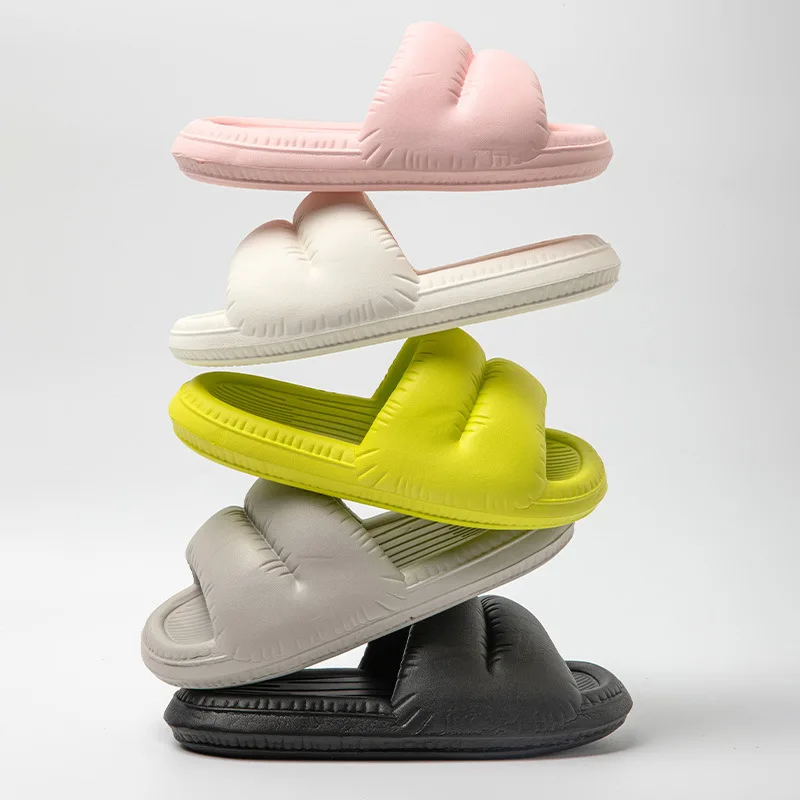 Summer Soft Shoes Cloud Slippers Indoor Mute Bathroom Anti-slip Slide Eva Beach Flip Flops Men Ladies Leisure Sandals image 2