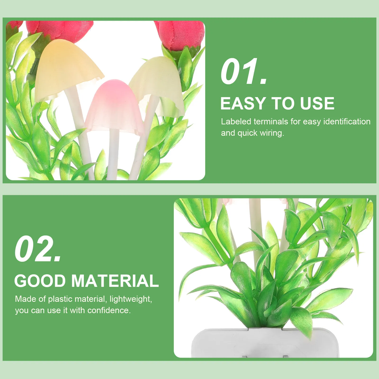 

LED Induction Lamp Decorative Night Lights Color Changing Body Nightlights Plug Mushroom