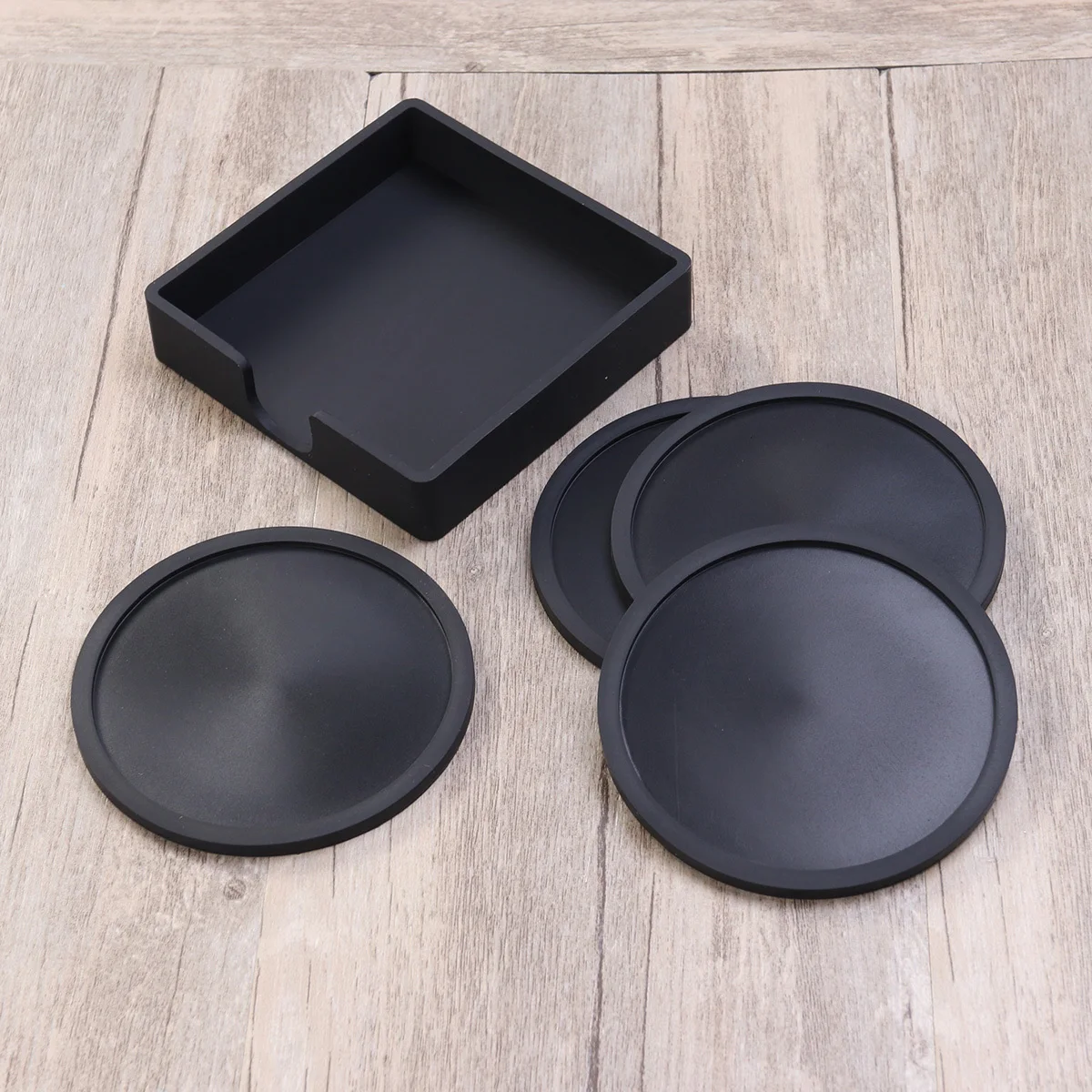 5 قطعة كأس سيليكون مستدير حصيرة مجموعة لينة المضادة للسقوط عدم الانزلاق الوقايات للشاي القهوة شرب كأس أسود حصيرة عدم الانزلاق كوستر