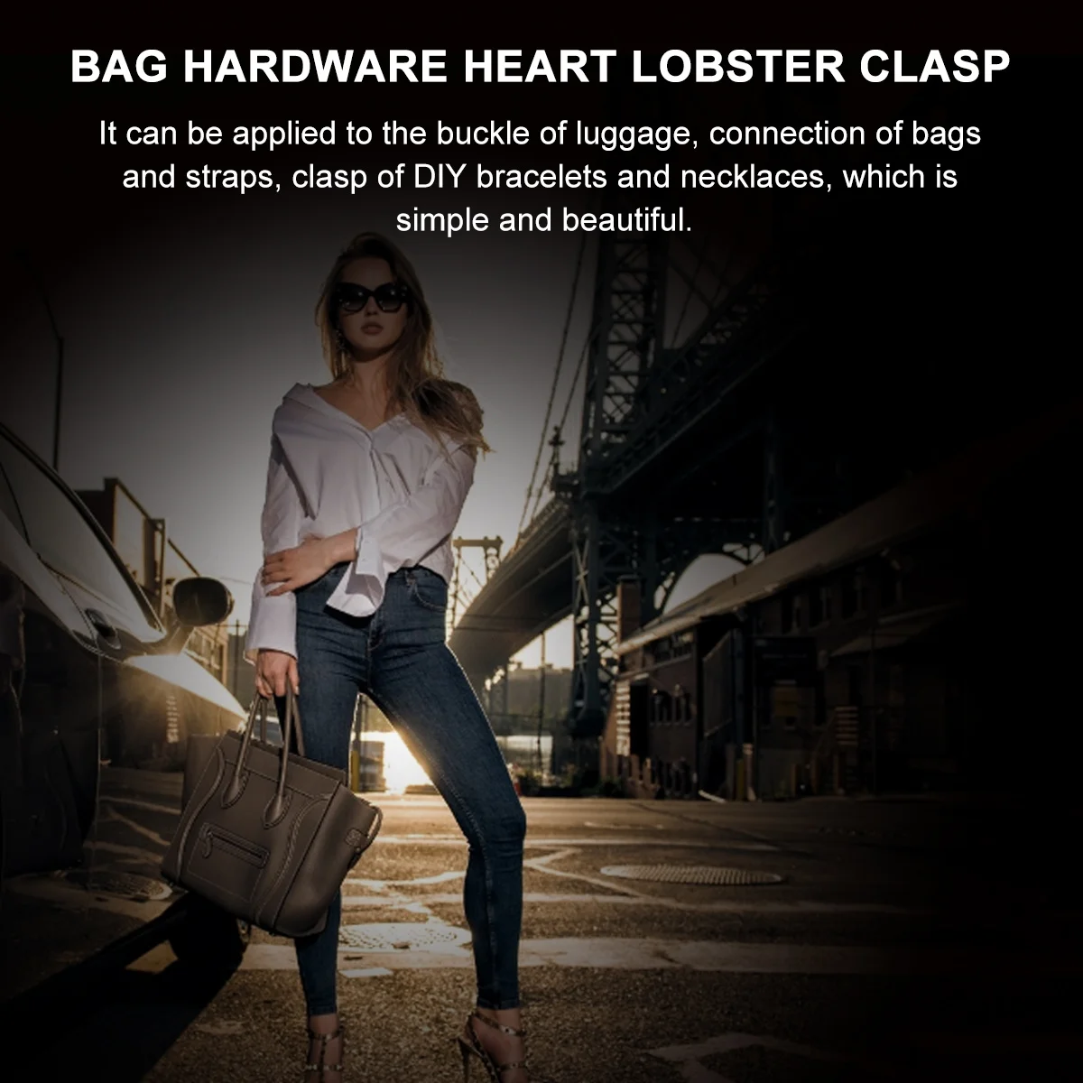 

10pcs Heart-Shaped Lobster Clasp Alloy Claw For Diy Jewelry Making Bag Strap Connection Keychain Closure Lightweight