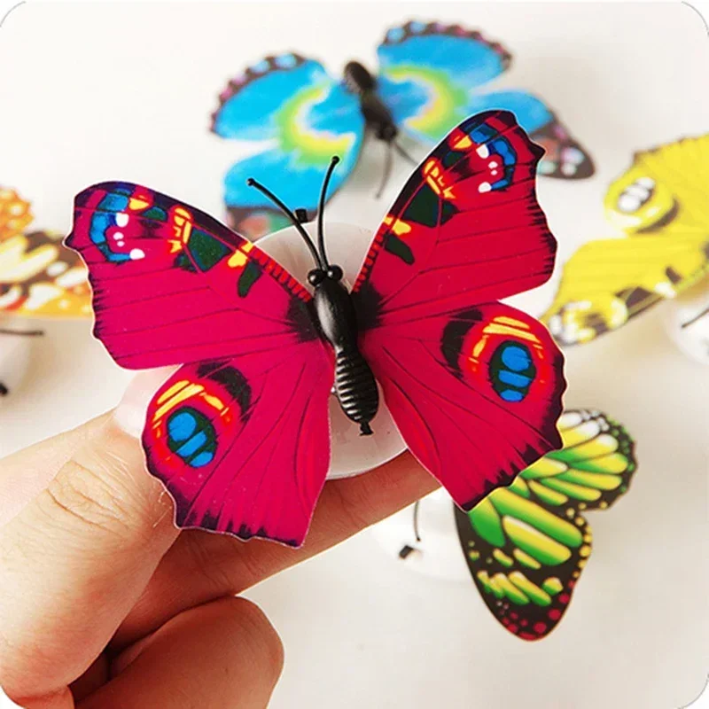 Hot Selling Butterfly Night Lights Creative Colorful Luminous Butterfly Light Pasteable Led Decorative Wall Lamp