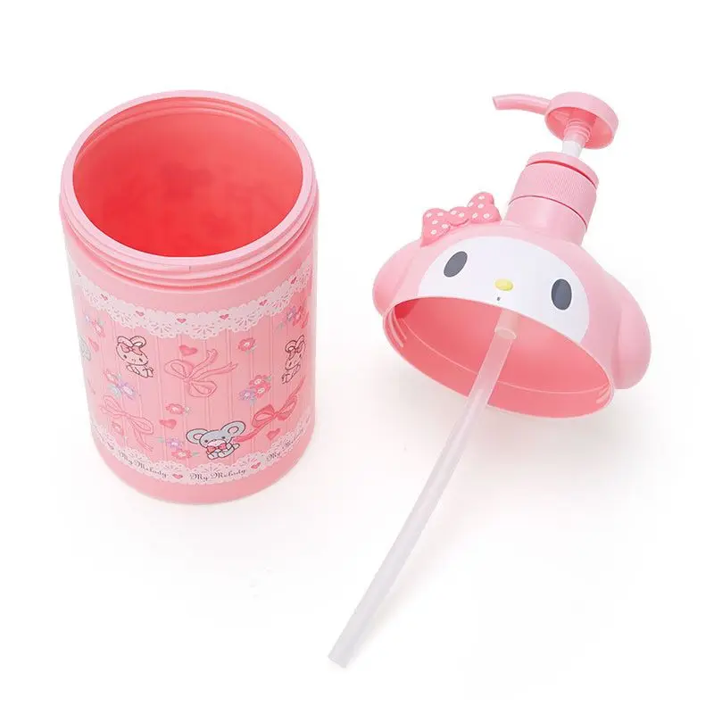 Dispensador de botellas de jabón Anime Melody Sanrio, botella de distribución de líquidos de alta capacidad Kawaii Hello Kitty, suministros de baño 1000