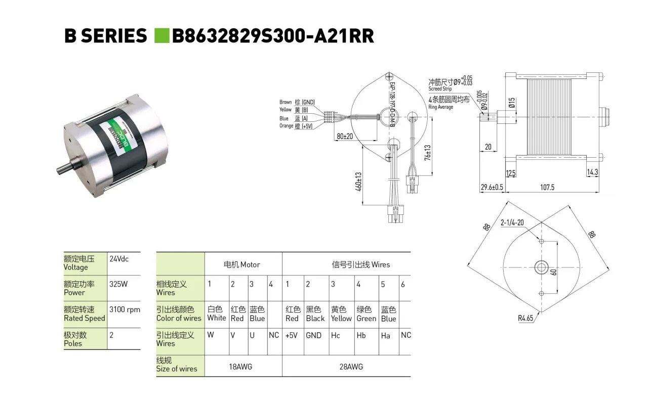 Customizable Weak Vibration Brushless DC Motor Oval shell 24v 325W BLDC For DIY Toys Hobbies Small Car