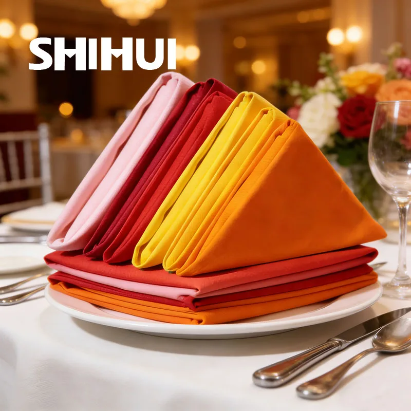 4/6/8/10/12 Pcs Napkin Cloth Plain Washed 100% Cotton Classic Tea Towel Dining Place Mats for Home Dinner Wedding Table Decor