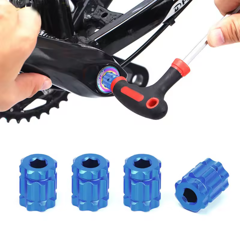 Bicycle Crank Installation Tool for Remove Install Crank Arm Adjustment Cap for Shimano HollowTech for XT Bike Repair Tools