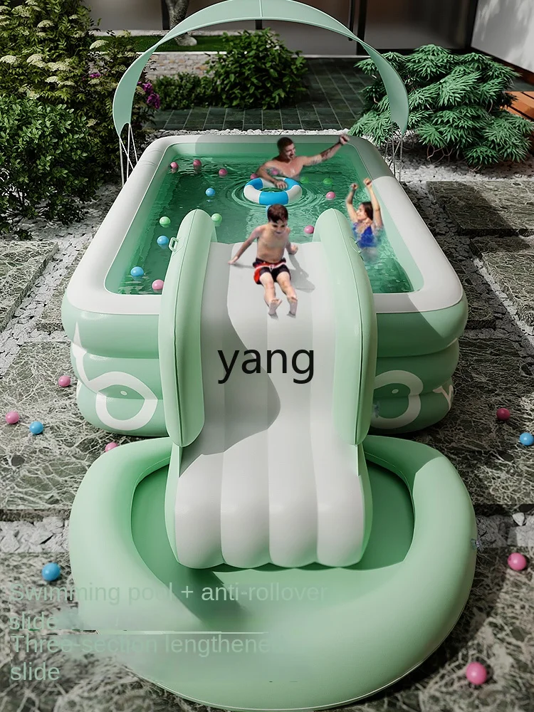 Yjq Children's Thicker Inflatable Swimming Pool Household Super Large Pool Bucket Outdoor Family Adult