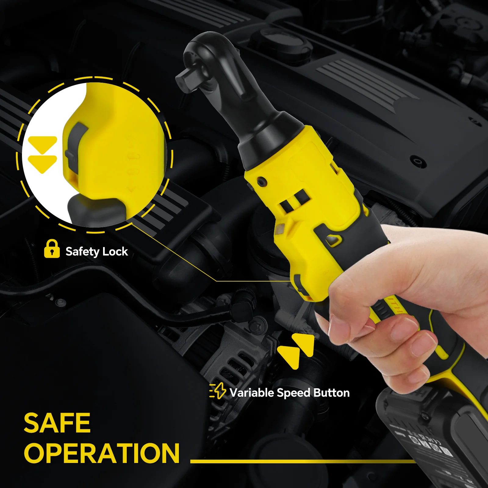 مجموعة مفاتيح ربط بسقاطة كهربائية 3/8 بوصة 260 دورة في الدقيقة لأدوات سقاطة الطاقة اللاسلكية ببطارية ديوالت 20 فولت مع سرعة متغيرة (بدون بطارية)