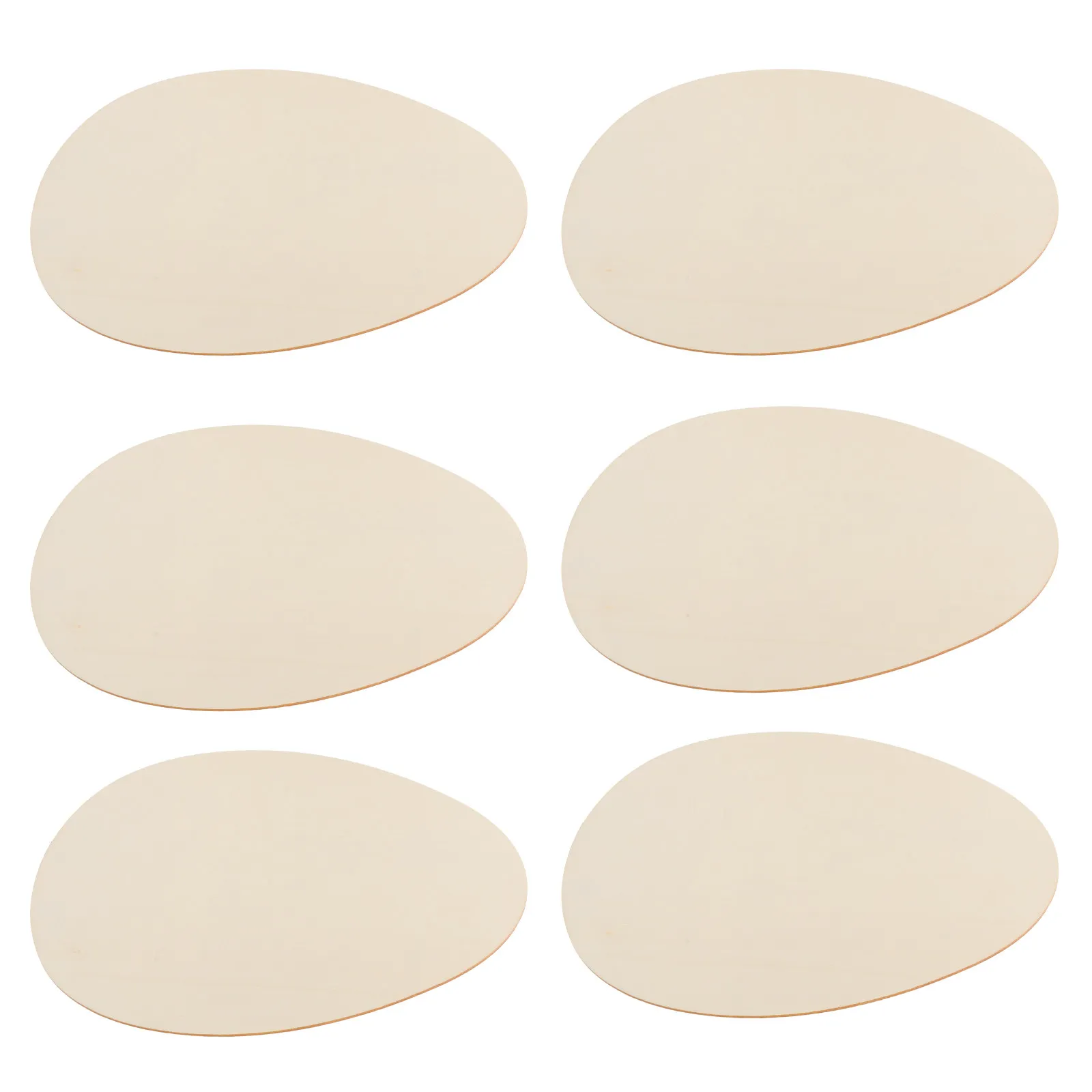 

6Pcs Wooden Easter Egg Cutouts Unfinished Wood Slices for Crafts DIY Painting Decoration Party Home Classroom Wood Egg Slice