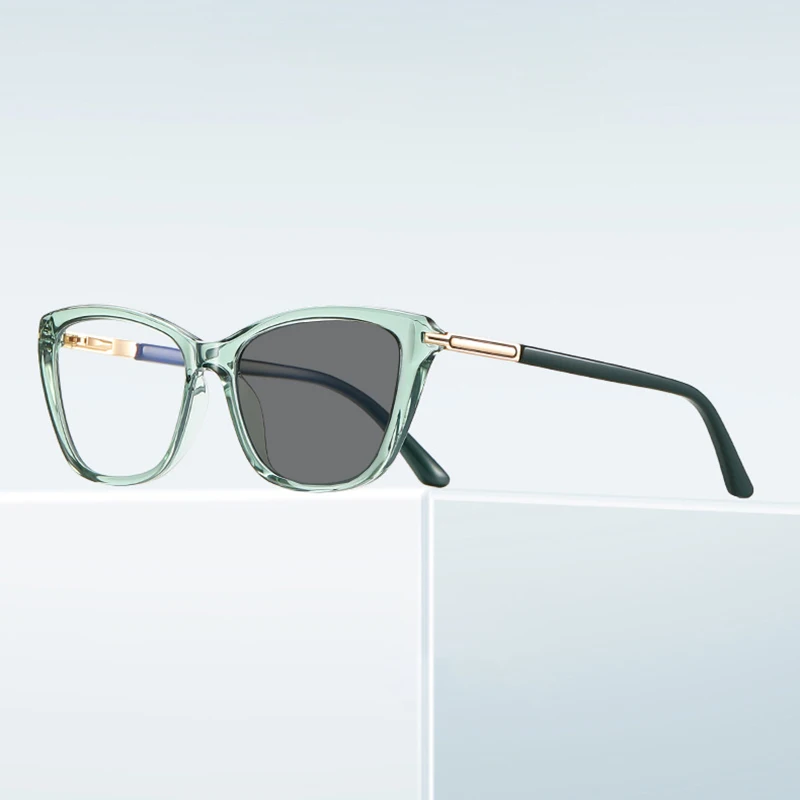 

New Cat Eye Photochromic Reading Sunglasses Women Tr90 Optical Glasses With Diopter +0.25 +0.5 +2.5 +2.75 +4.5 +5.0 +5.5 +6.0