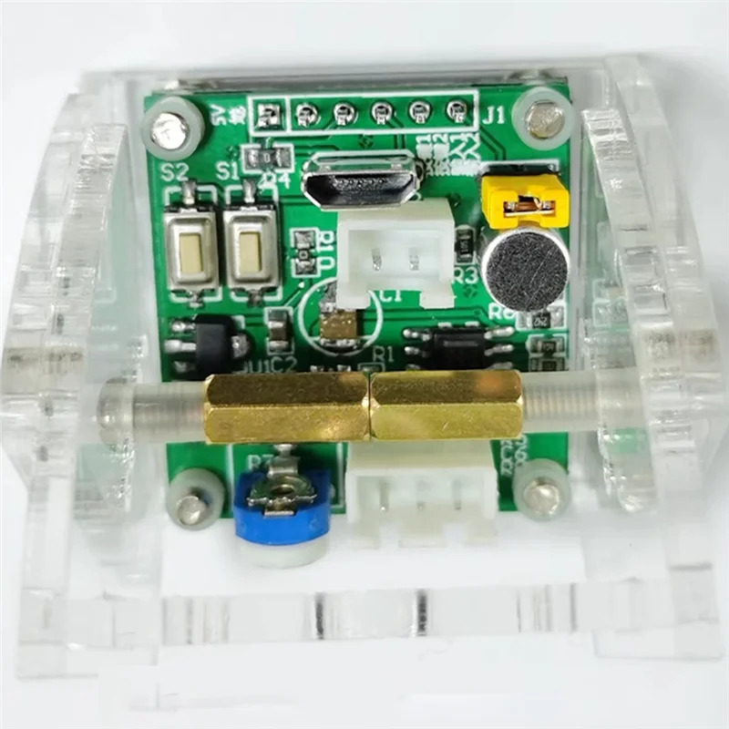 ABKN-Compact 0.96" OLED Music Spectrum VU Meter And Rhythm Analyzer With Voice Control Audio Display