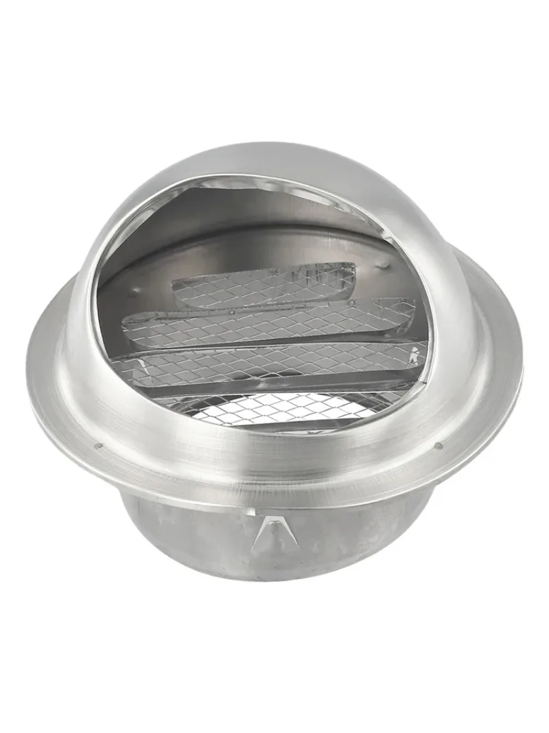 Stainless Steel Vent Cap Rainproof Exterior Wall Air Outlet Grille Round Heating Cooling Vent Cover 75/80/100/20/150/160MM