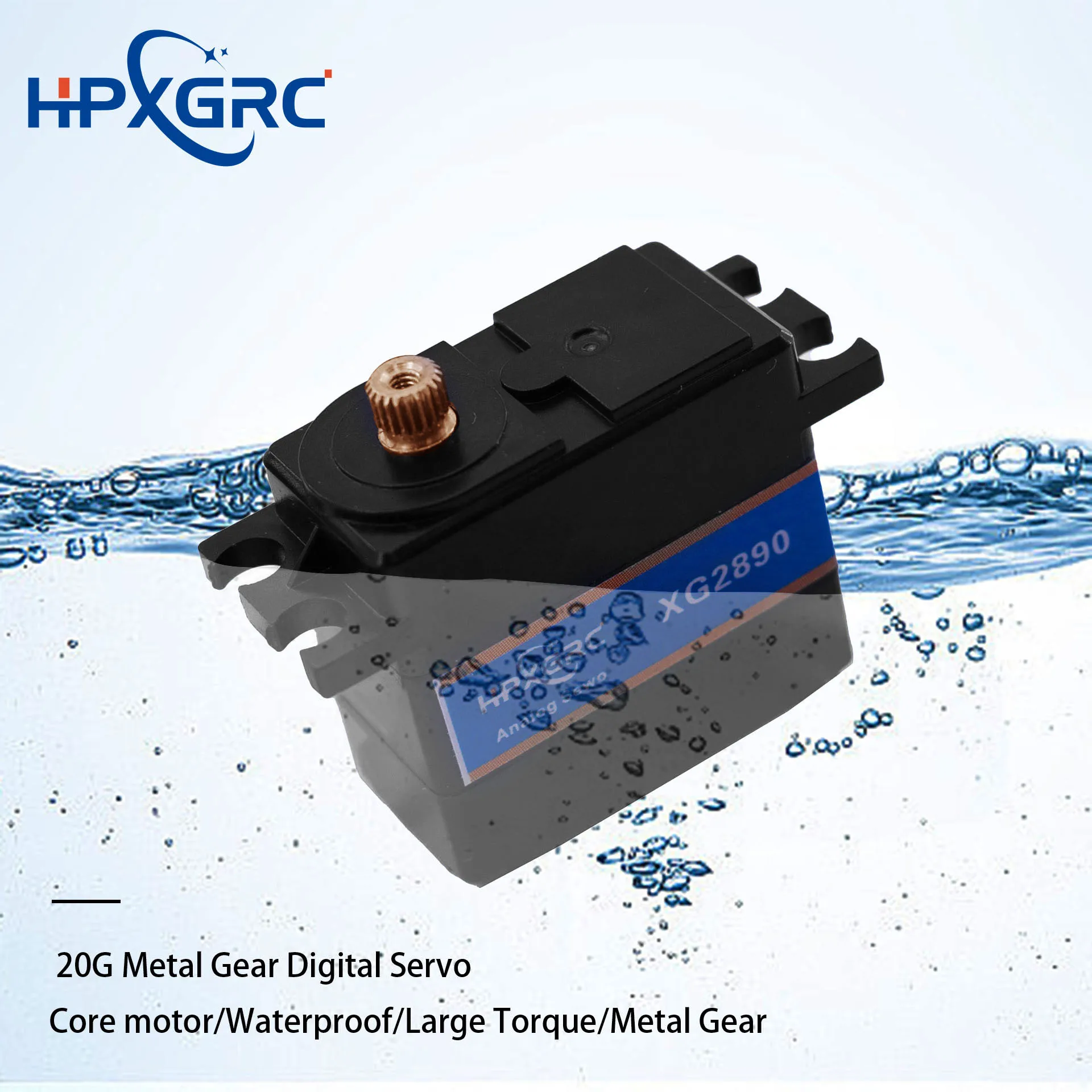 HPXGRC Waterproof Servo 9g 17g 20g Digital Micro Servo for RC Plane Drone Mini Car Helicopter Fixed-wing Wltoys