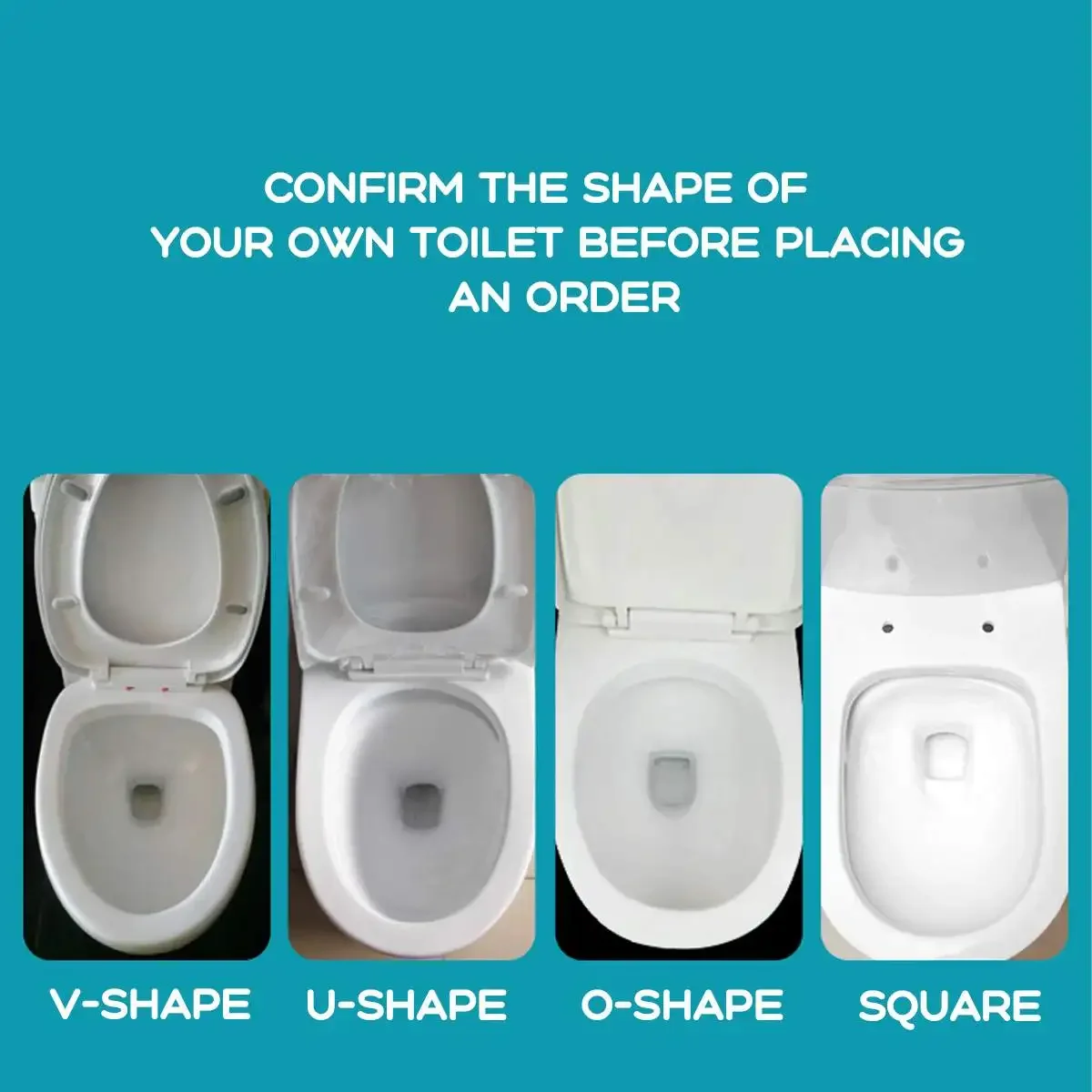 Universal WC Toilet Seats Cover Toilet Lid Thicken Replacement 4 Types Square O V U Shape PP Board Soft Foam Gasket Toilette Use