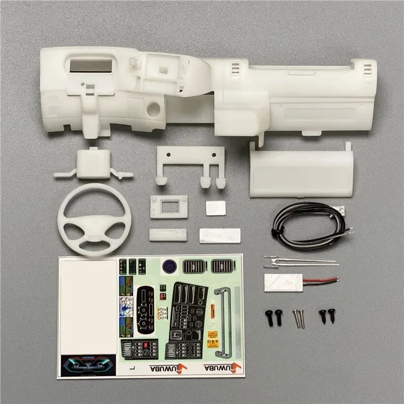 1 ชุดจําลองคอนโซลกลางภายในสําหรับ 1/14 Hercules RC รถบรรทุก Scania R620 R470 ชิ้นส่วน DIY