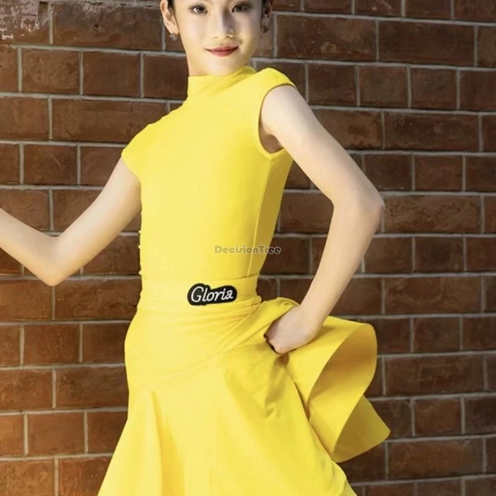 ชุดเต้นลาตินสำหรับเด็กผู้หญิง ปี 2025 ชุดฝึกซ้อม ชุดแสดง ยืดหยุ่นได้