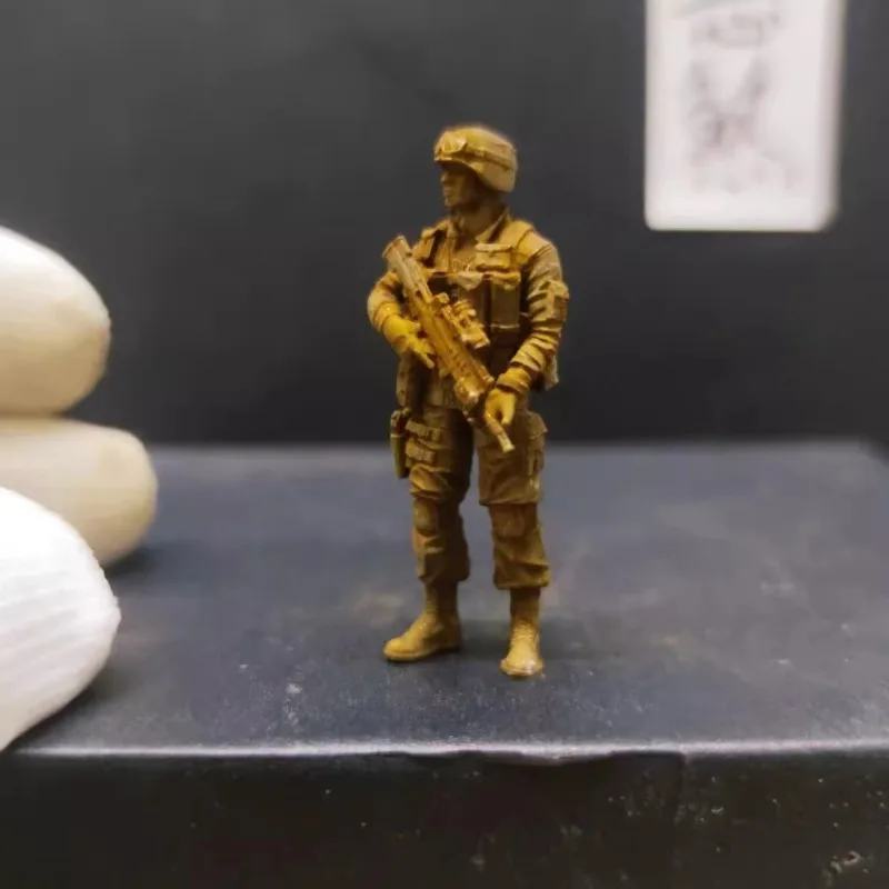 Figurines Miniatures en Métal et Cuivre Fin de Haute Précision, Accessoires d'Ornement de Soldats de Troupes Spéciales, Modèle Micro Monde