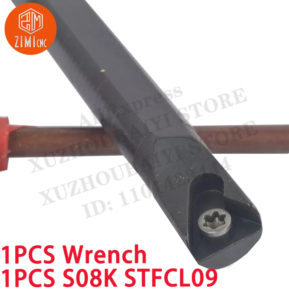 

1PCS S08K-STFCL09 левый внутренний держатель для токарной обработки 8 мм x 125 мм для TCMT0902 карбидные пластины токарный станок с ЧПУ механический режущий инструмент