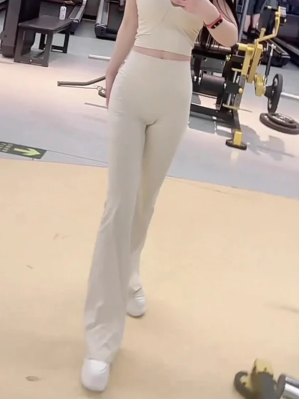 

Брюки для йоги с высокой талией, женская летняя уличная одежда, новинка 2025, утягивающие брюки для похудения, брюки для тела с контролем живота