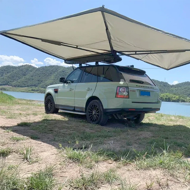 

Waterproof car awning tent 270 degrees large standing extension with side wall