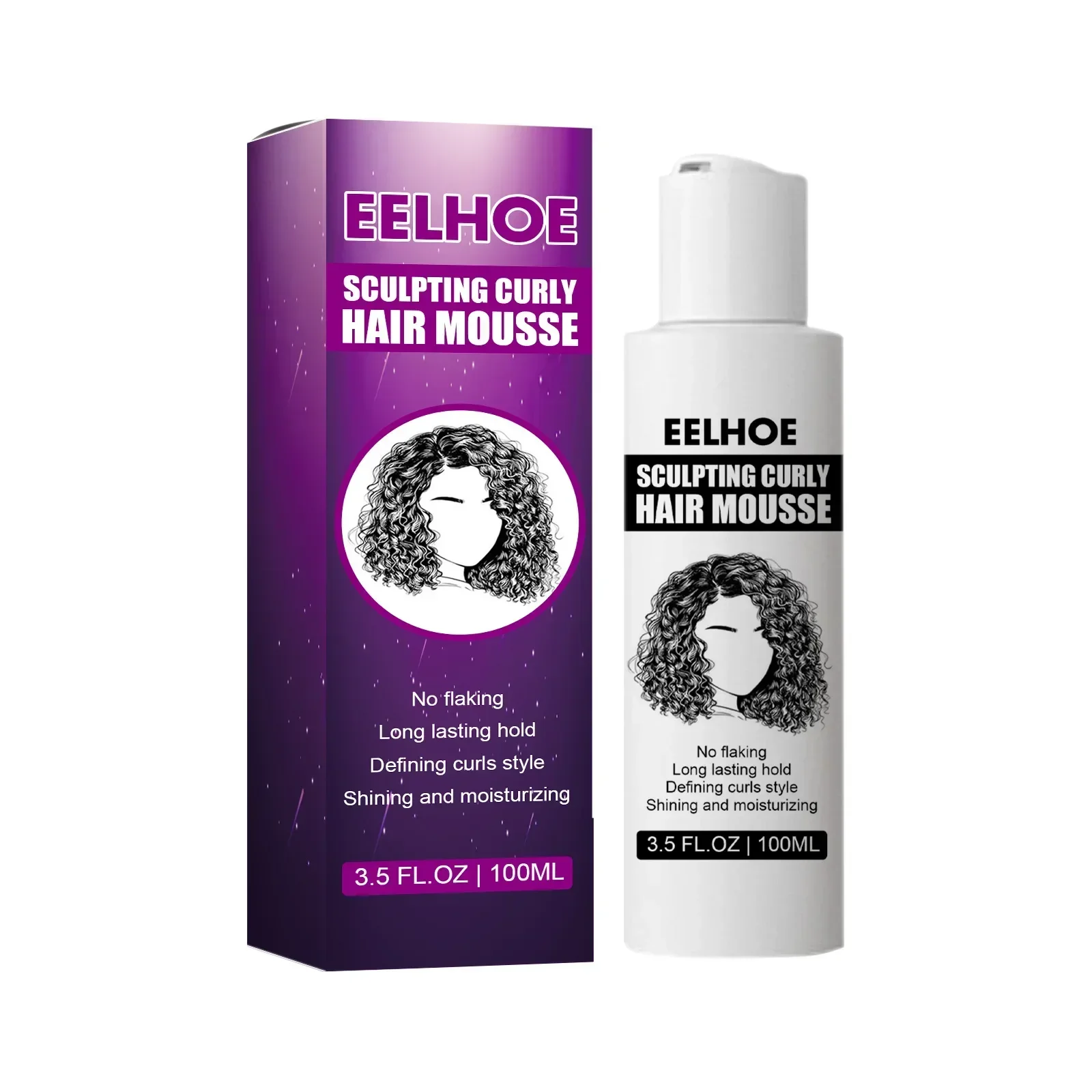 Krullend haar Styling Elastine Krullende haren Beeldhouwen Krullend haar Mousse - Hydraterende, volumegevende en verbeterende krullen Haarproducten