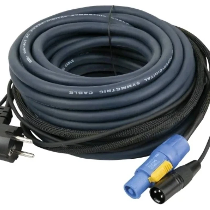 15M europejski standard wysokiej jakości wtyczka Powercon kabel DMX moc oświetlenia Combo akcesoria kablowe scena ślub DJ dyskoteka