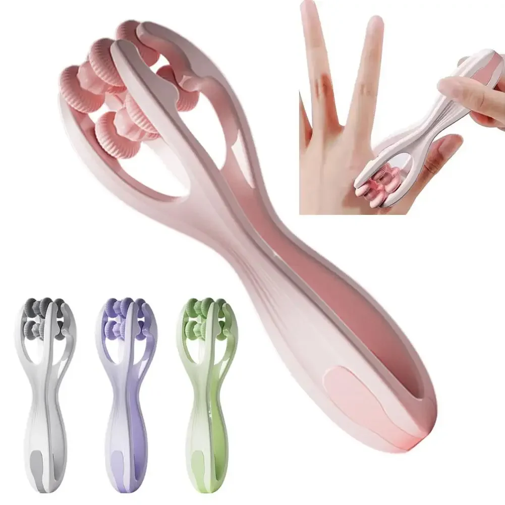 

Роликовый массажер для пальцев, мини-массажер для суставов пальцев с эластичной ручкой для инструментов для кровообращения пальцев и расслабления мышц