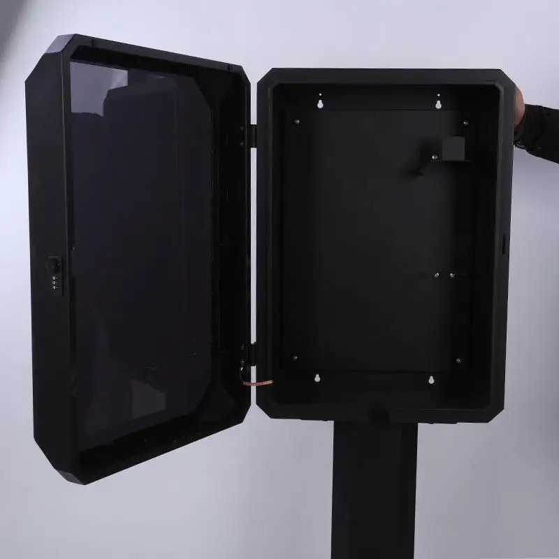 Wholesale Charging Station Box Floor Stand Steel Column EV Charging Station Pillar Stand Car Charging Pile Enclosure Cabinet - view 2
