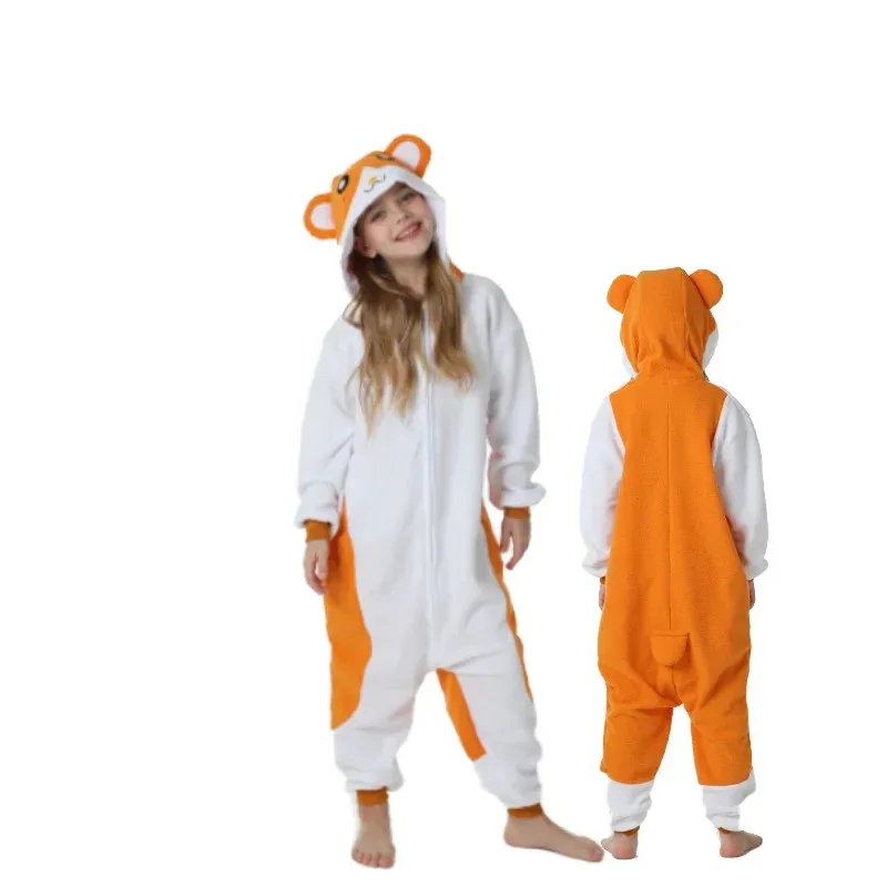 l2025l nuevos niños hámster dibujos animados Cosplay Onesies unicornio niños bebé Animal pijamas de Halloween niños niñas lindo H fy1;